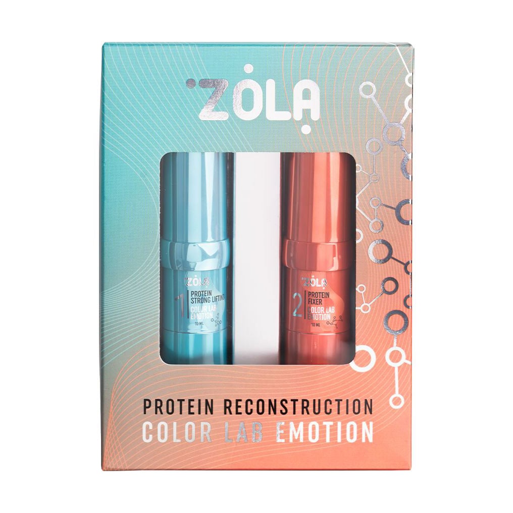 Набір засобів для ламінування брів та вій Zola Protein Reconstruction System Color Lab Emotion, 2*10 мл